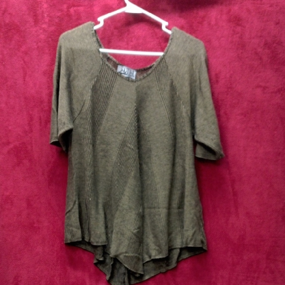 Casual Olive Short Sleeve Top